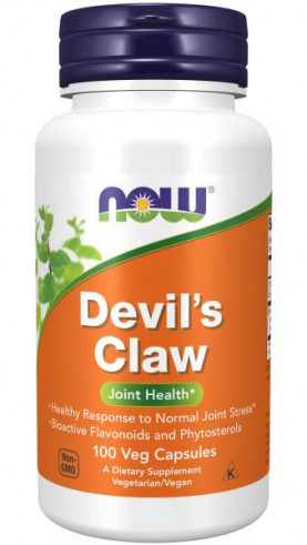 NOW Devil's Claw Root, Экстракт корня Когтя Дьявола, 100 вег.капс