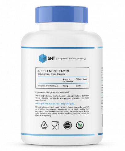 SNT Zinc Picolinate, Цинк Пиколинат, 150 капсул