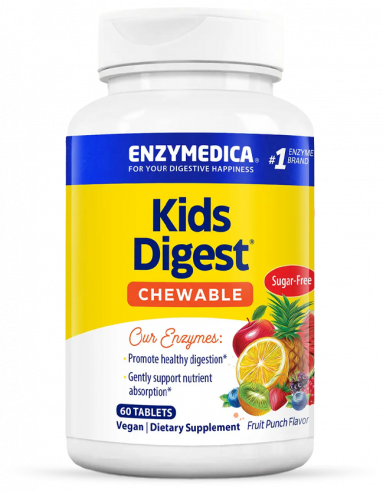 Enzymedica Kids Digest Chewable, Кидз Дайджест жевательные, 60 таблеток