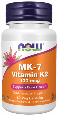 NOW MK-7 Vitamin K-2 100 mcg, МК-7 Витамин К-2 100 мкг, 60 капсул