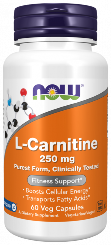 NOW L-Carnitine, L-Карнитин, 60 капсул