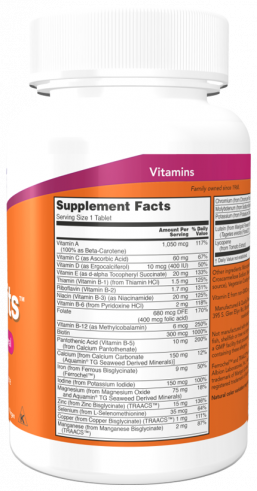 NOW Daily Vits, 250 таблеток