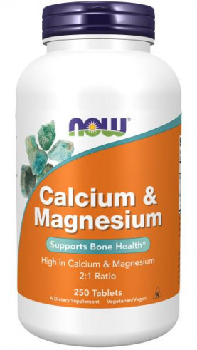 NOW Calcium &amp; Magnesium, 250 таблеток