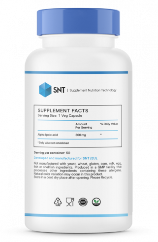SNT Alpha lipoic acid, Альфа липоевая кислота, 60 капсул