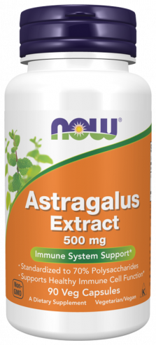 NOW Astragalus 500 mg, Астрагал 500 мг, 90 капсул
