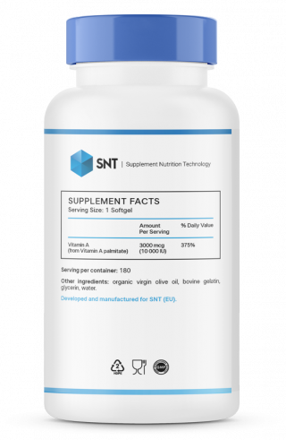 SNT Vitamin A, Витамин А, 180 капсул
