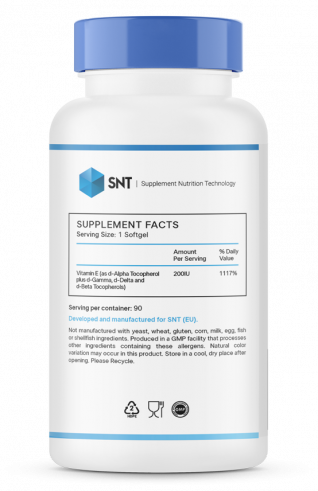 SNT Vitamin E, Витамин Е, 90 капсул