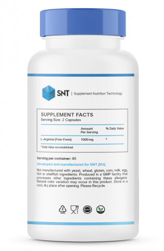 SNT L-Arginine, Л-Аргинин, 90 капсул