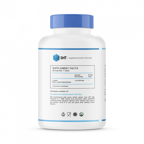 SNT L-Lysine, L-Лизин, 60 таблеток