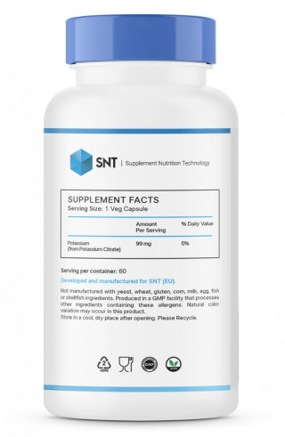 SNT Potassium citrate, Потассиум цитрат, 60 капсул