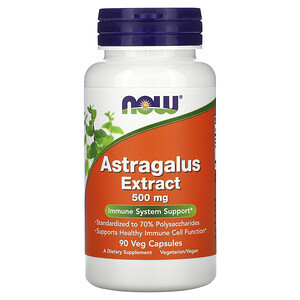NOW Astragalus Extract 500 мг, 90 капс