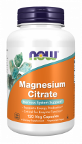 NOW Magnesium Citrate, Магния Цитрат, 120 капсул