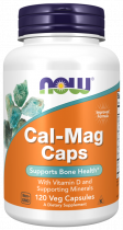 NOW Cal-Mag Caps, Кал-Маг Капс, 120 капсул