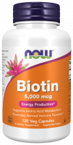 NOW Biotin, Биотин, 120 капсул