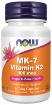 NOW MK-7 Vitamin K-2 100 mcg, МК-7 Витамин К-2 100 мкг, 60 капсул