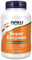 NOW Super Enzymes, Супер Энзимы, 180 таблеток