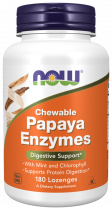NOW Papaya Enzyme, Папайя Фермент, 180 таблеток