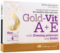 Olimp Labs Gold-Vit A+E with Evening primrose and biotin, Голд-Вит А+Е с вечерней примулой и биотином, 30 капсул
