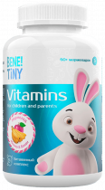Bene! Tiny My #1st Vitamins OptiMeal, Мультивитаминный мармелад Мои первые витамины, 60 паст